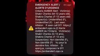 Ontario Province-Wide AMBER Alert