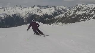 Alpine skiing- carving long turns