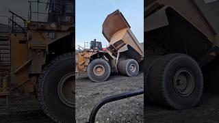 Big truck stunts on mine roads