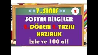 7.Sınıf Sosyal Bilgiler 2.Dönem 2.Yazılı Hazırlık 2-Yardımcı Öğretmen