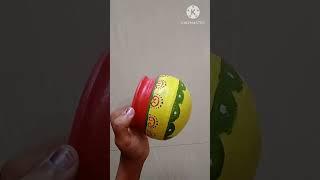 Matka Decoration|Pot decoration|Arts with Srushti|#trending #art #shreekrishna #painting #decoration