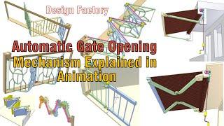 Automatic Gate Opening Mechanism Explained in Animation|Mini Projects|Mechanical|Design Factory|2020