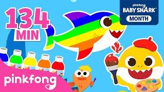  Learn Colors with Baby Shark | 120+ Minutes of Fun Color Songs | Rainbow Poo + More | Pinkfong