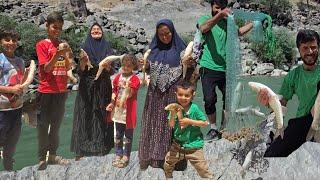 Atabek's trip to the riverside for fishing: family happiness