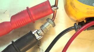 Gas furnace will not light.  Thermocouple test with the multimeter