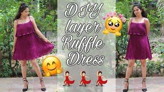 DIY: Layered ruffle Dress using pleated fabric| DREAM Episode 30| Dream Patel!