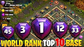 World Rank Top Player New Legend And War Base Link | Anti 2 Star Th17 Base Link| Th17 Best Base