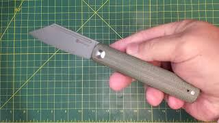 Sencut Bronte Green Micarta GREAT ACTION, PERFECT LITTLE "shorts" KNIFE. Amazon next day purchase.