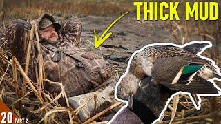 Laying Out in THICK Mud For DUCKS! | Duck Hunting A HIDDEN Cattle Pond