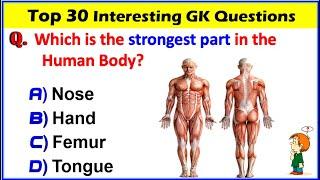 Top 30 interesting Gk Question and Answer | Gk Questions and Answers | Gk Quiz in English | GK GS