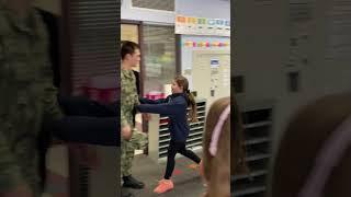 Navy sibling surprises his sister at school | Militarykind #Shorts