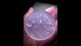 由标王料子切出玻璃紫玻璃种缅甸翡翠吊坠挂件难得一见 #jade#jewelry#gem##jade #玉  #原石 #缅甸翡翠 #珠寶#翡翠  #翡翠原石