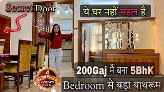 Inside Tour of 200 Gaj Ultra modern Individual 5Bhk house design | किचन से लगाकर बाथरूम में A/C |