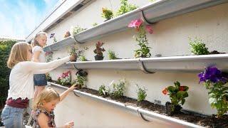 GUTTER GARDEN UPGRADE - Make the most of your wall space! 