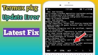Termux Update Error / repository under maintenance or down