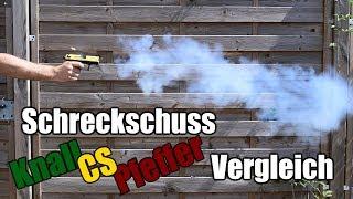 Experiment: Schreckschuss 9mm P.A.K. Vergleichstest (inkl. CS)