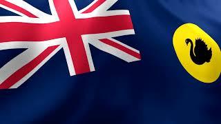 Western Australia Province Flag Animation Australia | 4k | Flags of the World