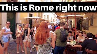 Rome Italy, This is Rome July 2024, Rome walking tour, 4K/60FPS, Roma Italia, Trevi Fountain Rome