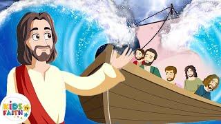 Jesus Calms the Storm Kids Songs | Miracles of Jesus | Kids Faith TV