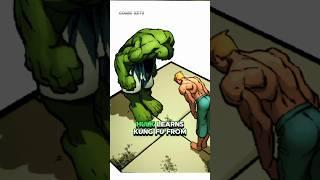 Hulk learns Kung Fu from Iron Fist.