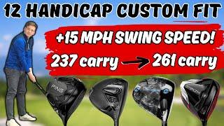 +15MPH SWING SPEED INCREASE!....12 HANDICAP DRIVER FITTING...