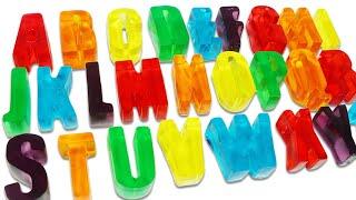 How to Make Rainbow Jello Gummy Alphabet Letters At Home!