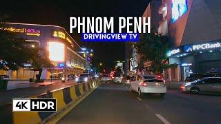 Night Driving Phnom Penh 4K HDR | Phnom Penh Cambodia