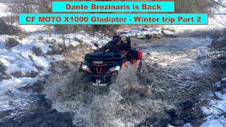 CF Moto X1000 - Zimná jazda - Winter trip - Sneh - Káva v prírode - Cestné pneu na ATV - Part 2