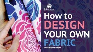 How to design your own fabric. Step-by-step fabric design tutorial with final fabric example.