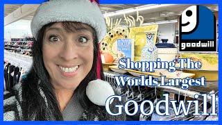 Vintage Shopping At The Worlds Largest Goodwill! Decor Haul & Styling A Cabinet.