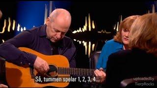 Mark Knopfler - Shows how to play guitar finger picking style Skavlan 2015