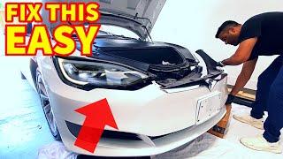 How To Fix LED Strip (Tesla Model S Headlight Replacement) (Bonus: Foglight and Chrome Trim Install)