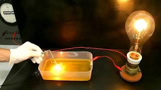 Electrical conductivity with salt water