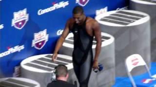 Cullen Jones and Garrett Weber-Gale 50 Free Swim-off