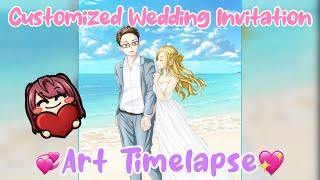 Wedding Invitation Art Timelapse | nicOtaku