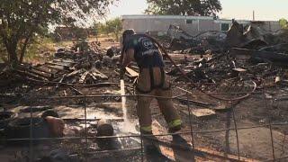 Two homes destroyed by fast-moving fire in Parker County, Texas