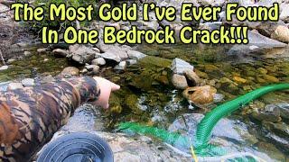 The Most Gold I've Ever Found In A Bedrock Crack