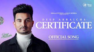 Certificate (Deep Arraicha) | Meavin | Siraa Studios | Punjabi Song 2023