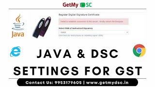 Java Settings for DSC in GST: A Step-by-Step Guide | GST Website DSC Issue | Java GST Emsigner Error