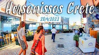 Crete Greece, Hersonissos || Walking Tour 4K || Kreta 2022, Chersonissos