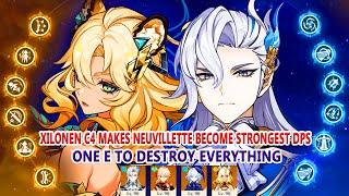 Xilonen C4 Makes Neuvillette Become Strongest DPS of Genshin Impact | One E to Destroy Everything