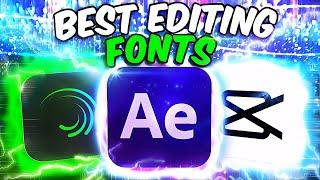 BEST/POPULAR EDITING FONTS