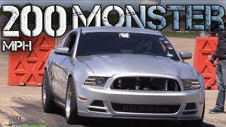 Twin Turbo Coyote Mustang Roars to OVER 200 MPH!!