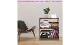 ?US Warehouse?Storage Rack Wood Shelf 3 Tier Bookcase Shelf Storage Organizer  Brown Color