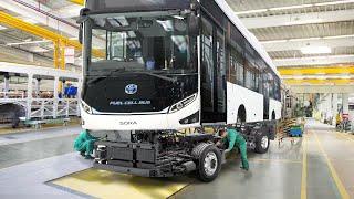 Inside Billions $ Japanese Factory Producing Massive Futuristic Bus - Toyota Production Line