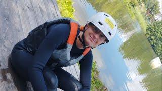 Wakeboarding in Belarus. Raubichi. My first time with wakeboard. Extreme activities in Minsk.