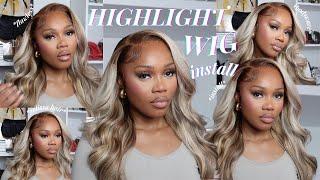 Gorgeous Stunning Brown Blonde Highlight Unit Wig Installation for You | ft. Yolissa Hair