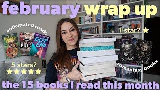 every book I read in February  monthly wrap up time! ️