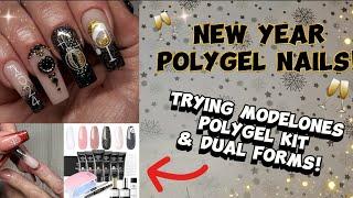 NEW YEAR POLYGEL NAILS | HOW TO USE DUAL FORMS | MODELONES BEGINNER POLYGEL KIT