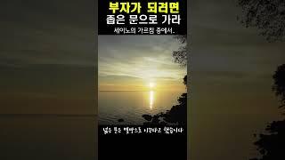 부자가 되려면 좁은 문으로 가라 | 세이노의 가르침 |  #asmr #명언 #동기부여